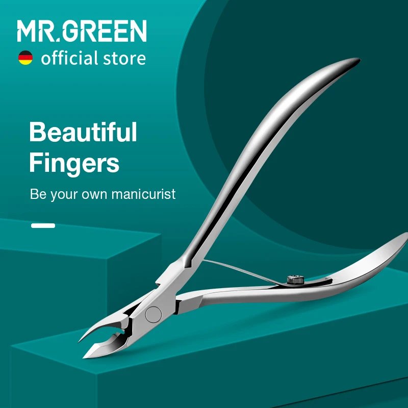 MR.GREEN Nail Cuticle Nipper Manicure Scissors Stainless Steel