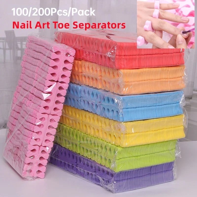 100,200pcs/Pack Nail Art Toe Separators Fingers Foots Sponge