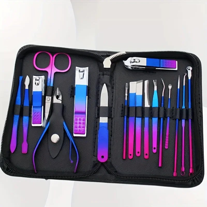 9 18pcs Set Professional Stainless Steel Manicure & Pedicure