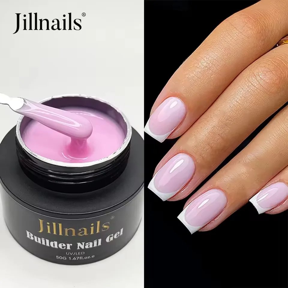 Jillnails 50g Self Leveling Medium Gel 50ml Milky Pink White