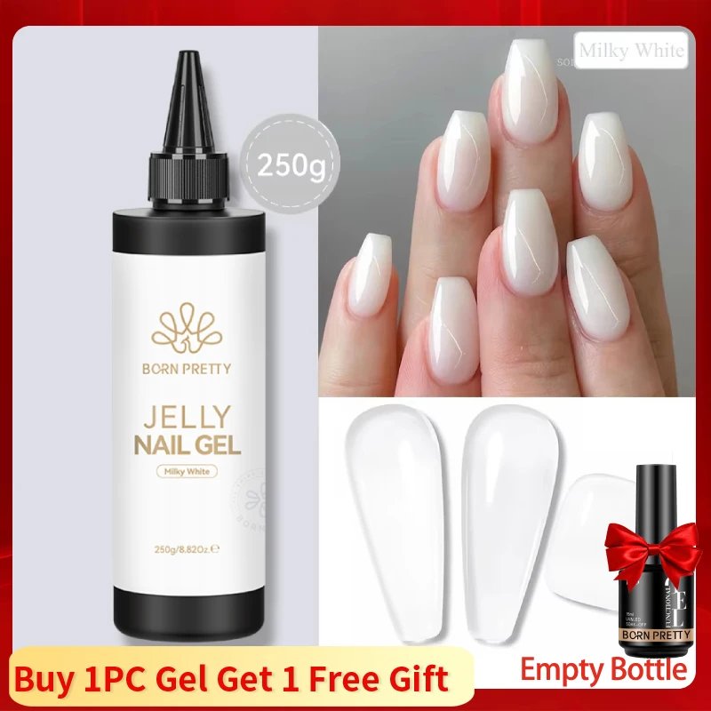 BORN PRETTY 250g Milky White Jelly Nude Gel Nail Polish