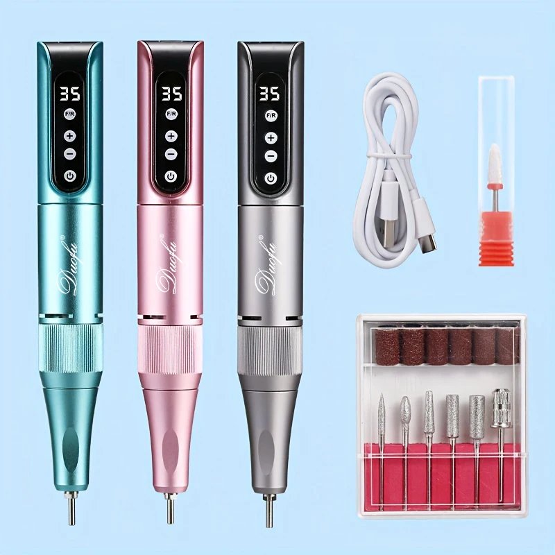 35000RPM Wireless Nail Drill Pen USB Nail File Polishing Pen