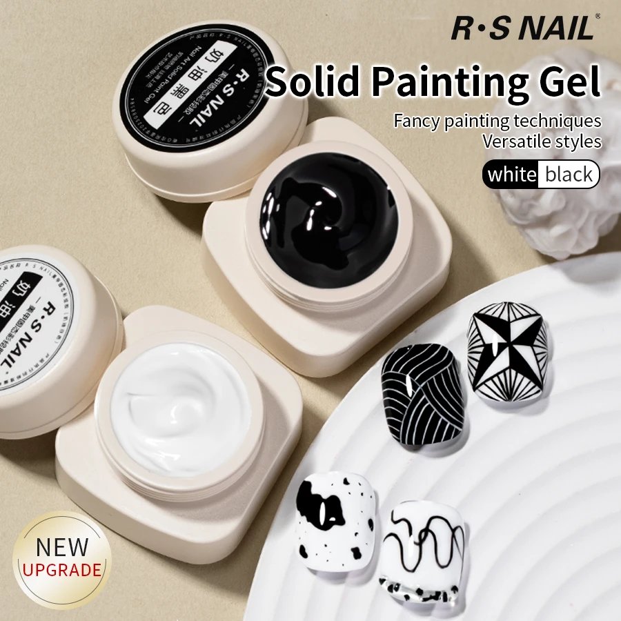 RS NAIL 5g Painting Gel Nail Polish Black White Nail Painting