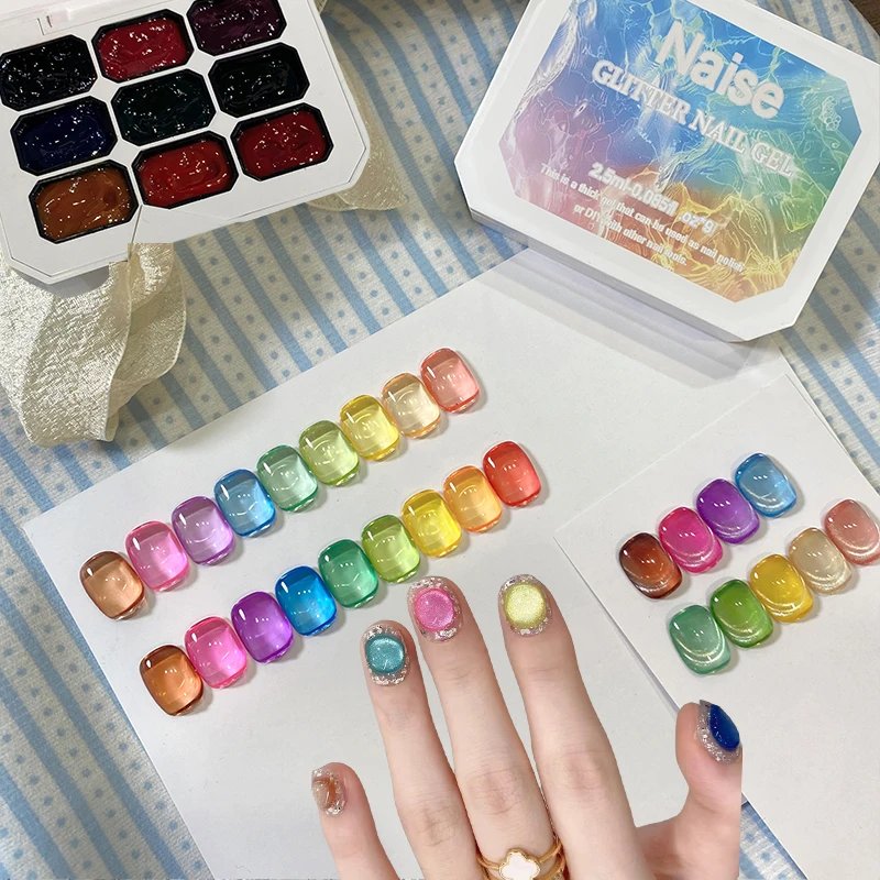 Summer Candy Jelly Color Solid Nail Polish Gel 9 Colors Nail