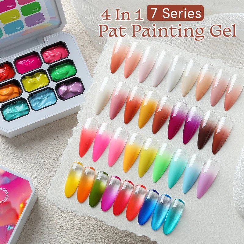 UR SUGAR 9 Colors Gradient Painting Gel Nail Art Gradient Color