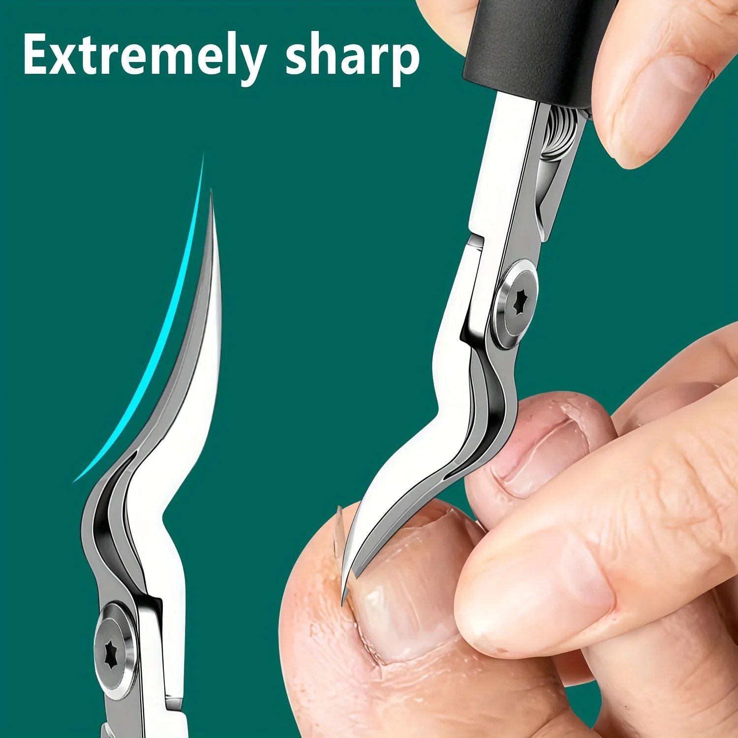 KHTO Professional Heavy Duty Steel Toenail Clipper with