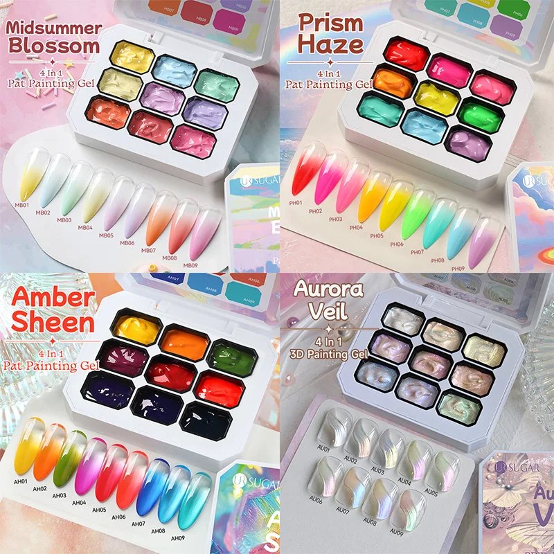 UR SUGAR 9 Colors/1 Group Pat Painting Gel Nail Macaron Spring