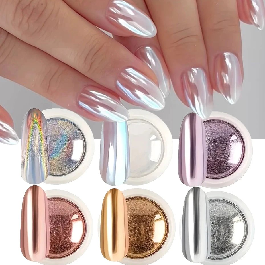 Chrome Mirror Powder Set — 6 Shades