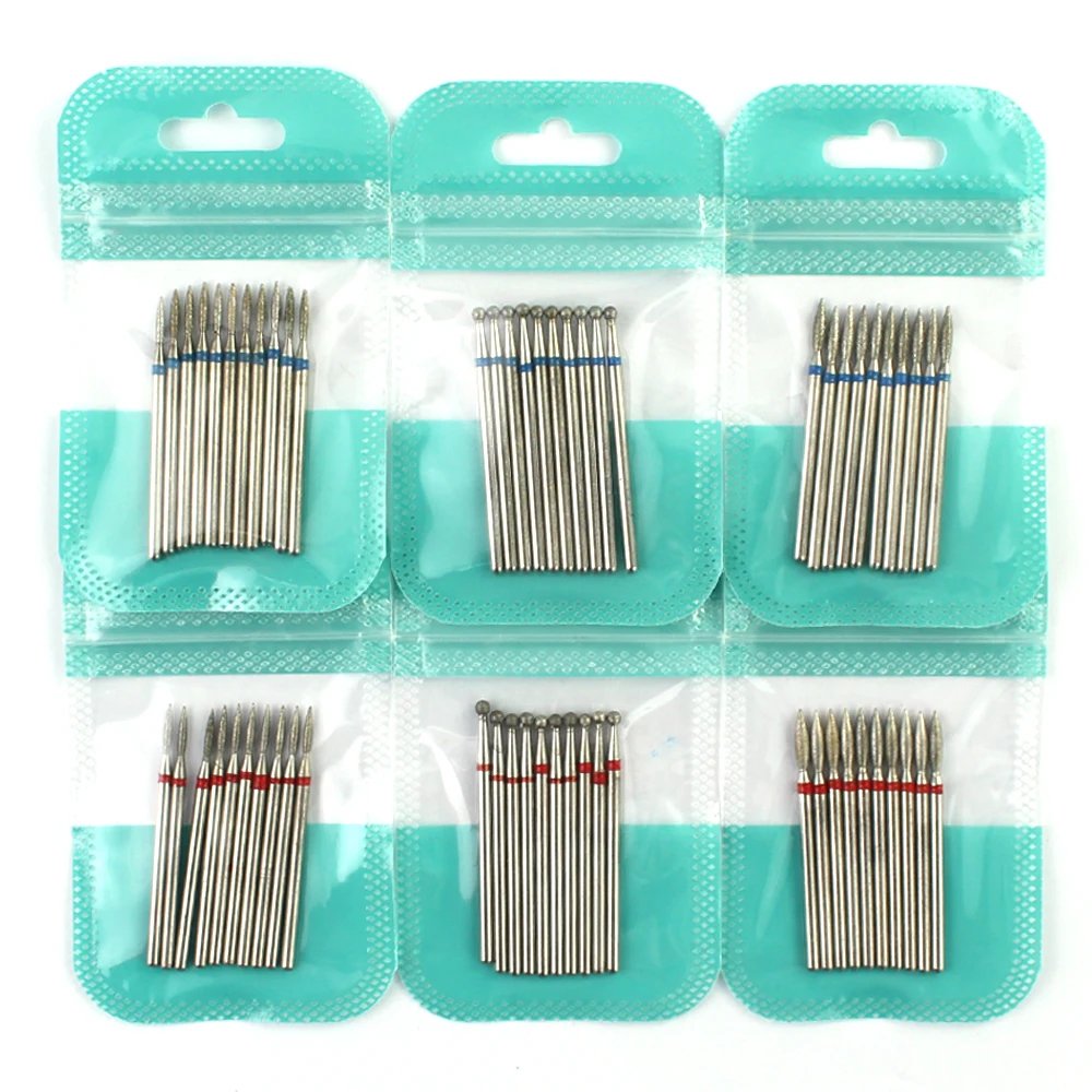 Diamond Nail Drill Bit Set — 10 Pieces