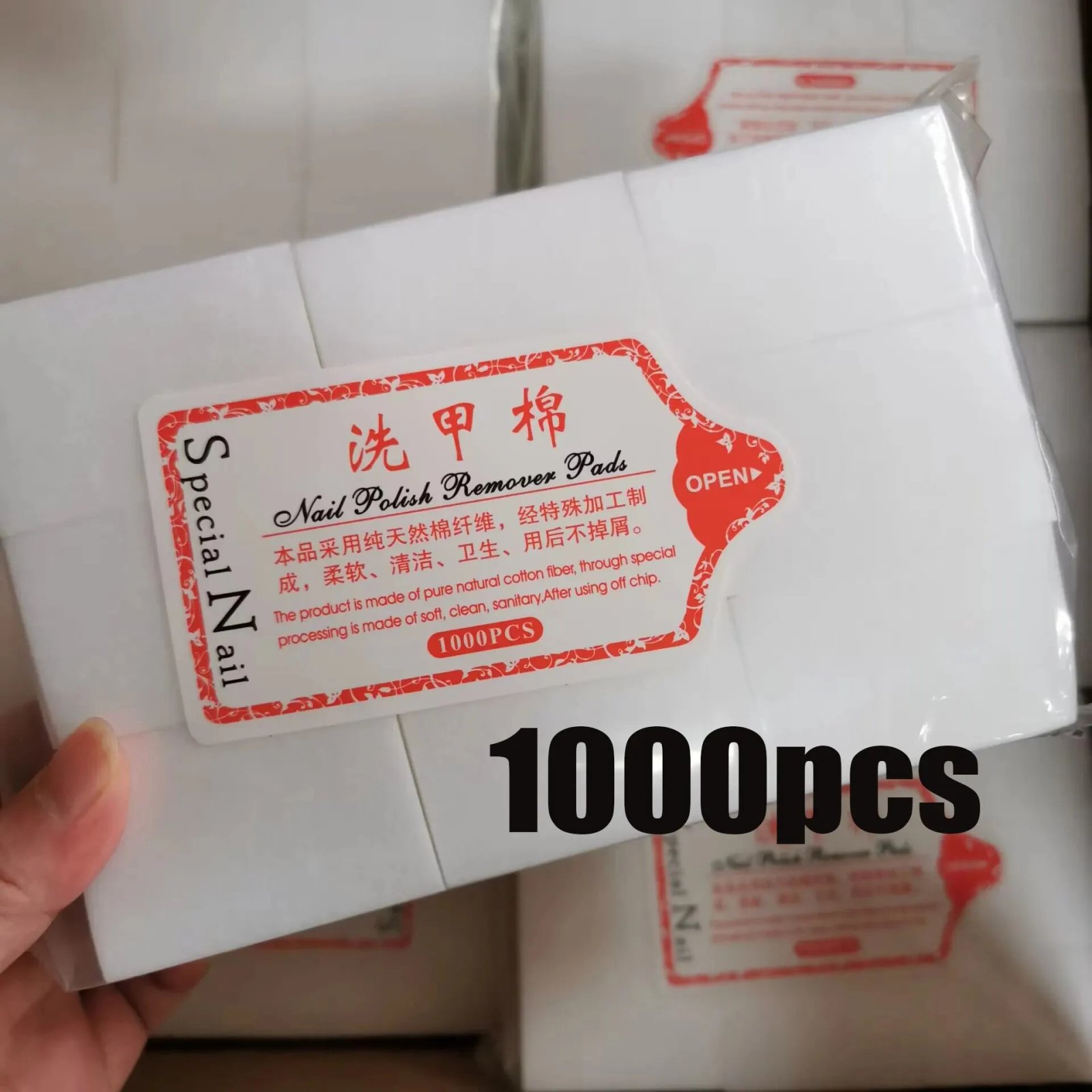 Lint-Free Cotton Wipes — 1000 Pieces