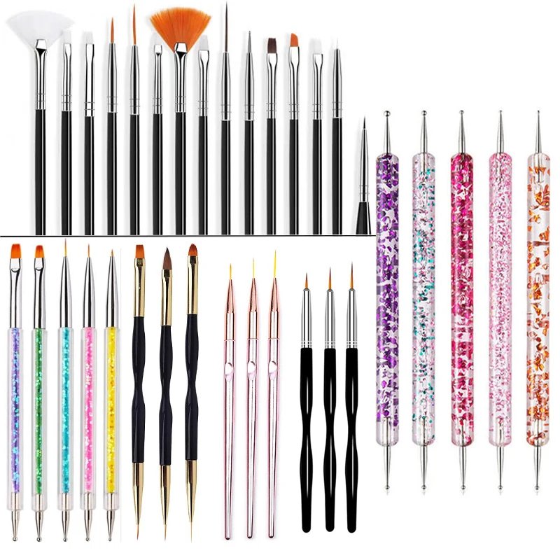 Nail Art Brush Set — 20 Pieces