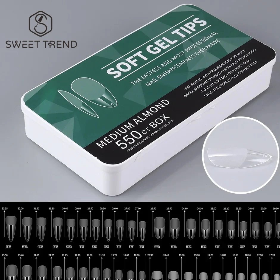 Soft Gel Full-Cover Tips — 550 Pieces