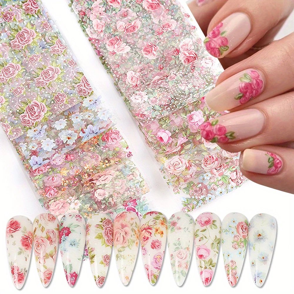 Summer Nail Art Transfers — 10 Pieces