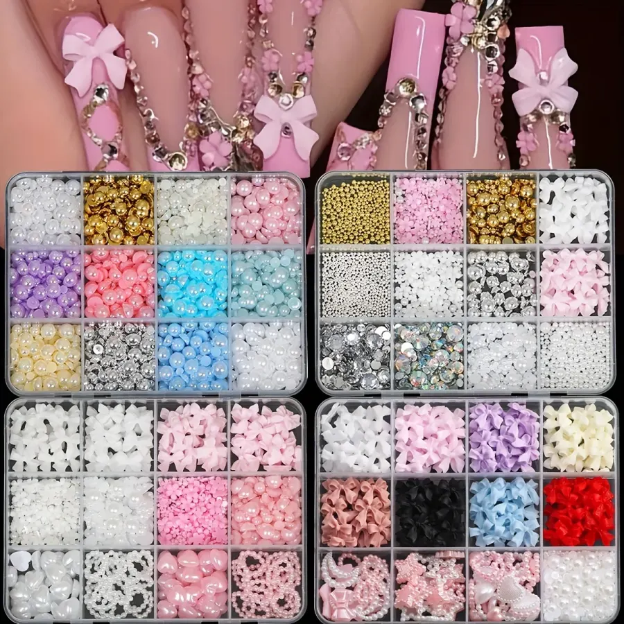 3D Nail Art Decoration Kit — 500 Pieces