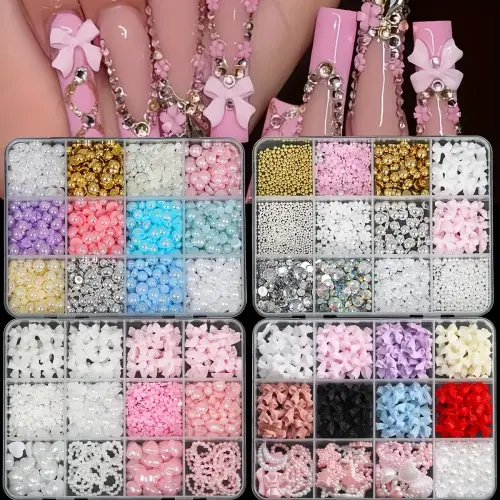 3D Nail Art Decoration Kit — 500 Pieces