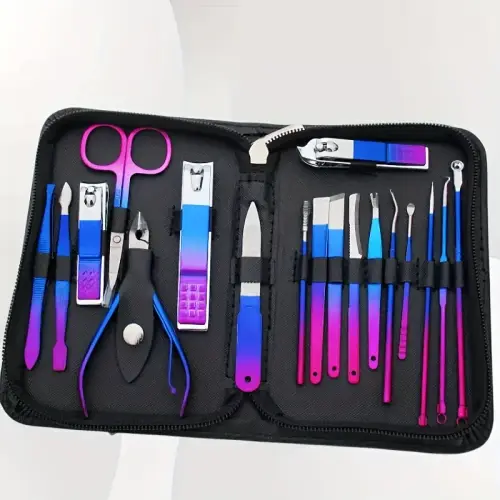Stainless Steel Pedicure Manicure & Pedicure Set — 18 Pieces
