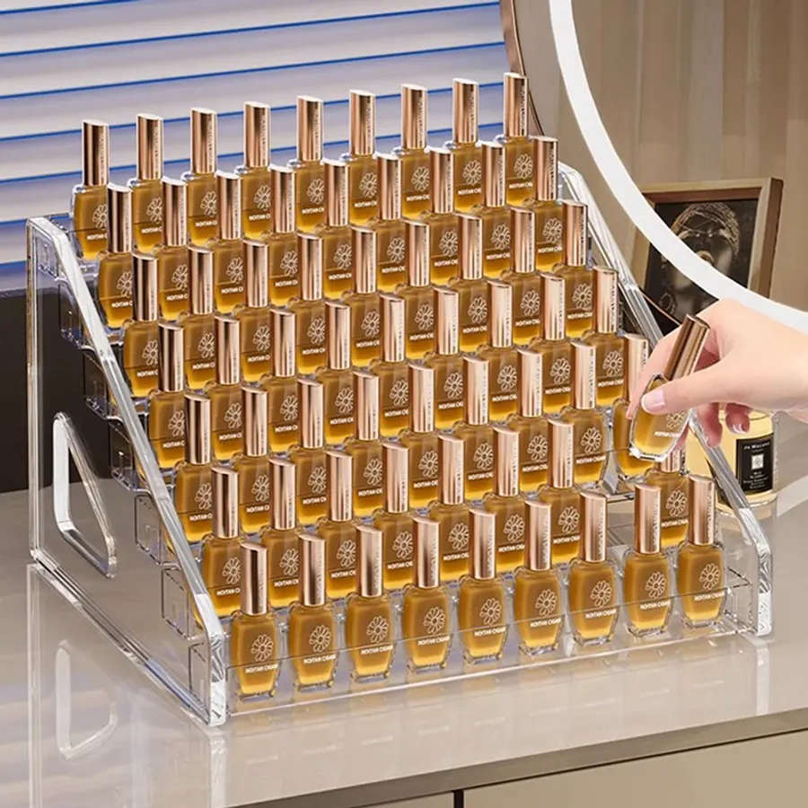 Tiered Gel Polish Organizer — Clear Acrylic