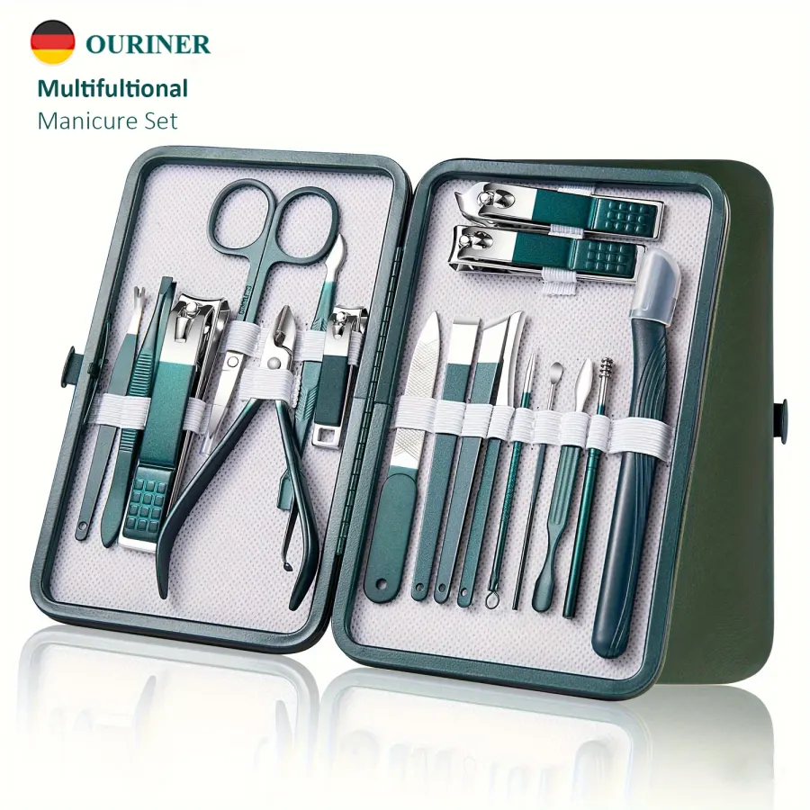 Stainless Steel Manicure & Pedicure Set — 18 Pieces