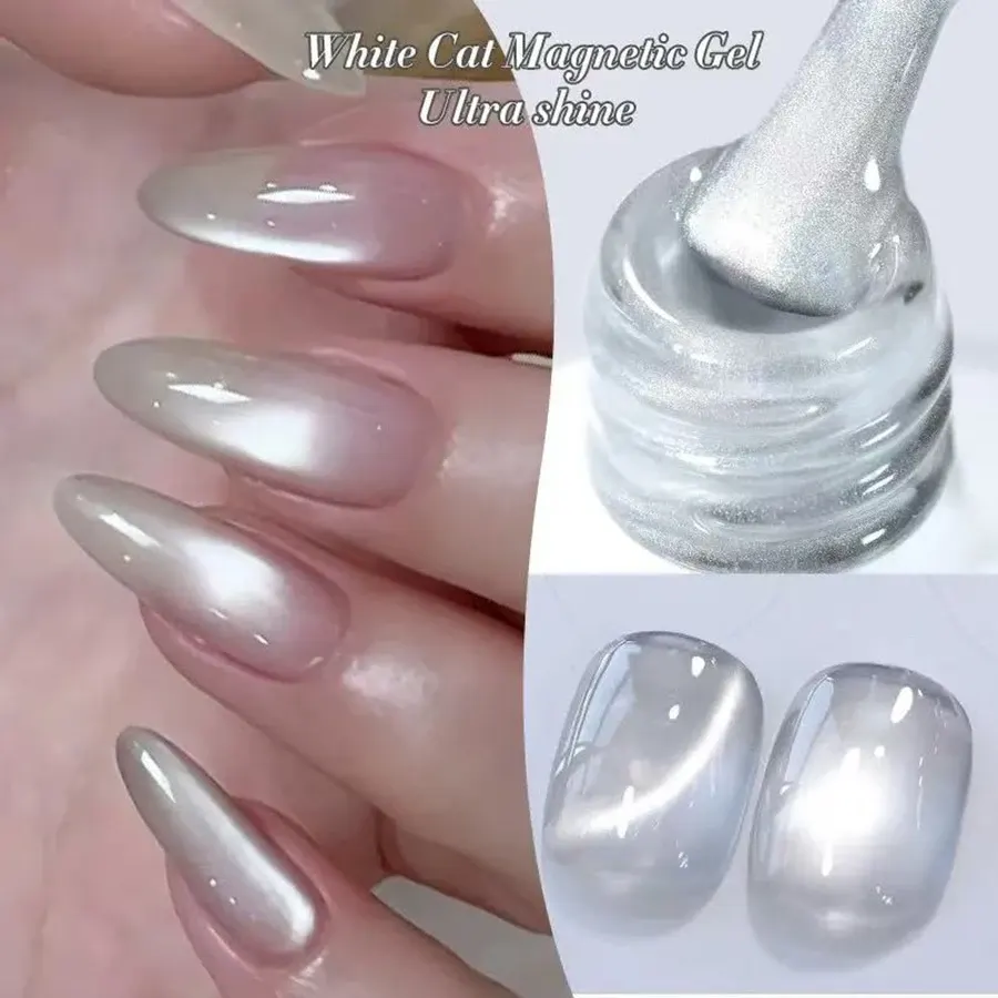 White Cat Eye Magnetic Gel