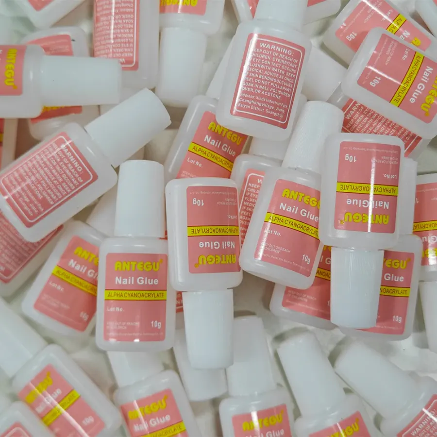 Clear Press-On Nail Set — 10 Pieces