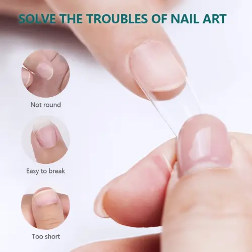 Coffin Full-Cover Soft Gel Tips — 120 Pieces
