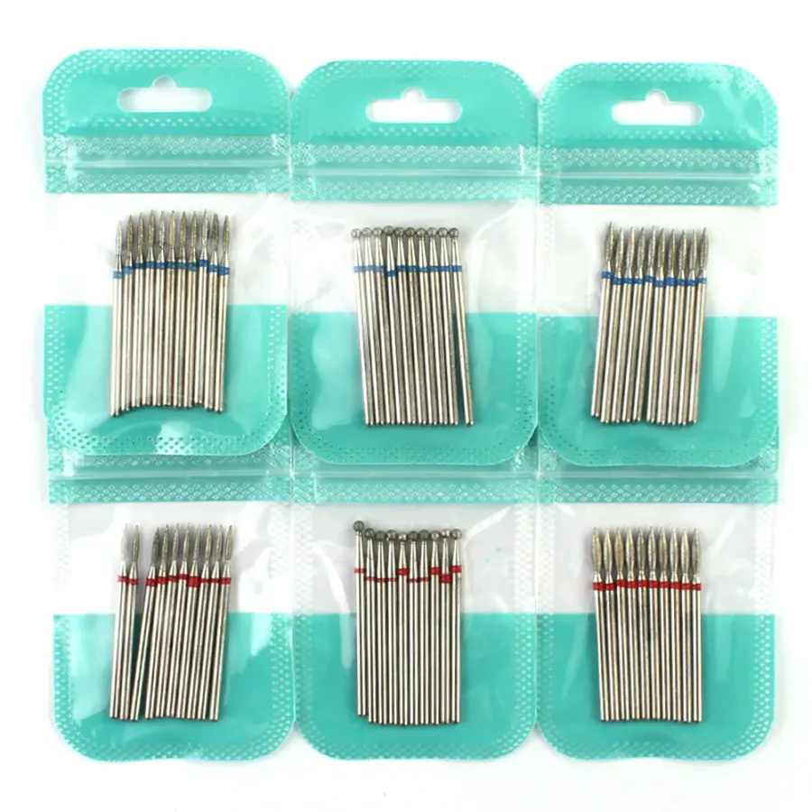 Diamond Nail Drill Bit Set — 10 Pieces