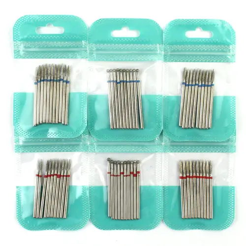 Diamond Nail Drill Bit Set — 10 Pieces