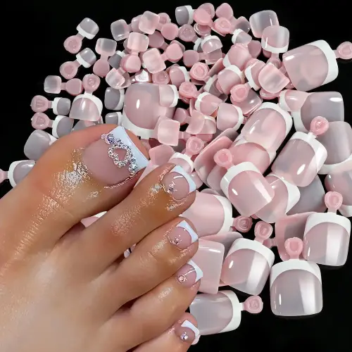 French Nude Press-On Nail Set — 120 Pieces