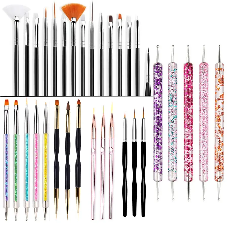 Nail Art Brush Set — 20 Pieces