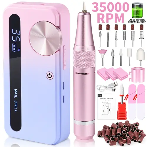 Rechargeable Electric Nail Drill — 35,000 RPM