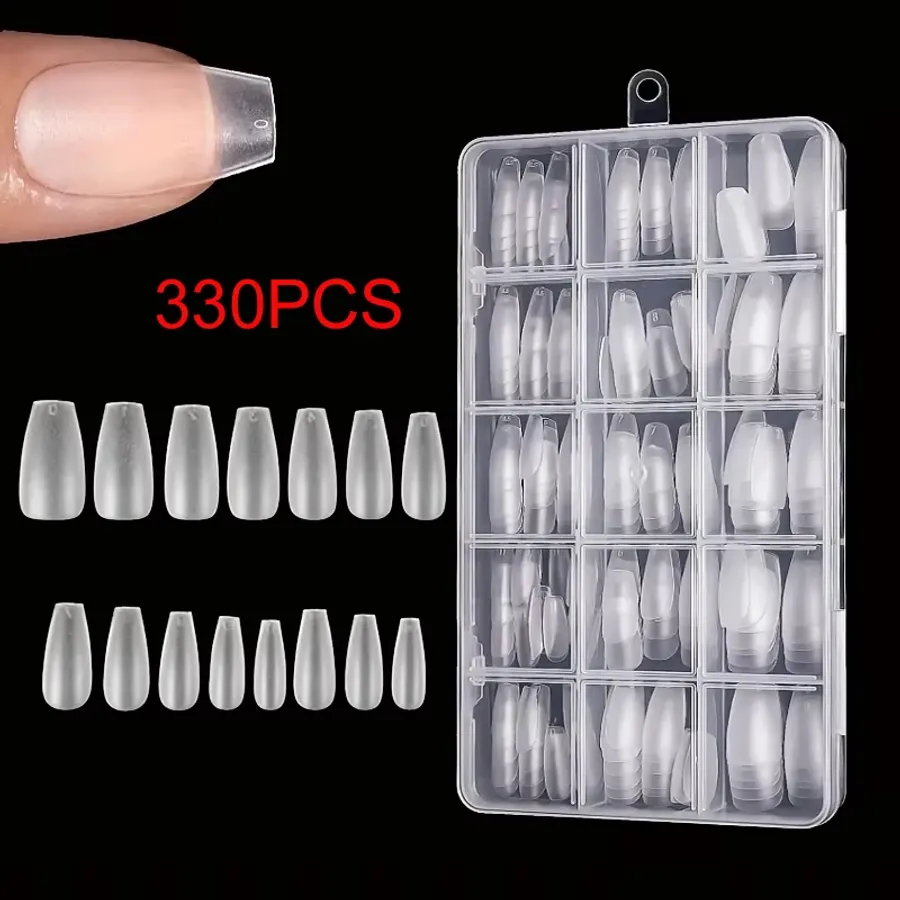 Short Almond Gel Tips — 330 Piece Box