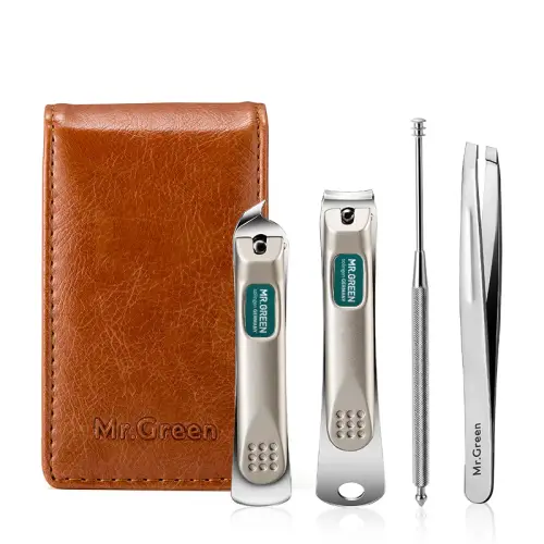 Green Portable Stainless Steel Nail Clipper Set