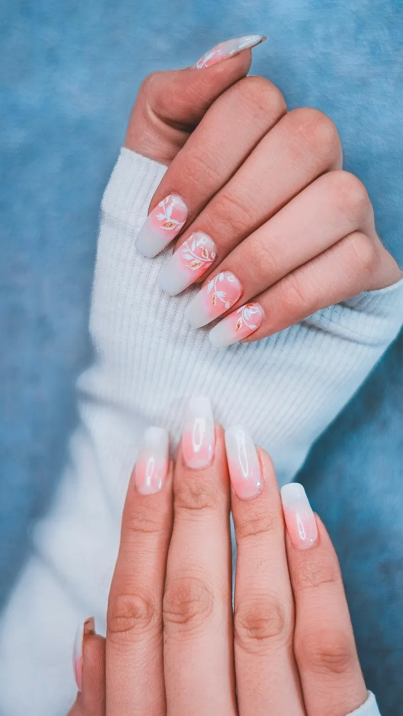 Manicure detail — modern French twist
